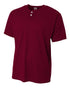 A4 Youth 2-Button Mesh Henley (NB4130), Color 'Maroon'